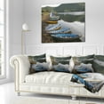 thumbnail image 1 of Designart Wonderful View of Pokhara Boats - Boat Throw Pillow - 18x18, 1 of 1