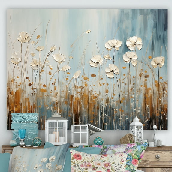 Designart "Wonderland Of Minimalist Wildflowers" Meadow Wall Decor