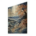 thumbnail image 1 of Designart "Wonderland Pastoral Snow Dawn wall art" Landscape & Nature Print on Natural Pine Wood, 1 of 5