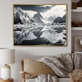 thumbnail image 1 of Designart "Wonderment at the Grey Glacier" Landscapes Floater Framed Canvas Wall Art, 1 of 7
