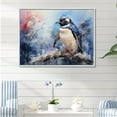 thumbnail image 1 of Designart "Wonderous Snowy Penguins" Penguin Floater Framed Wall Art Prints, 1 of 5