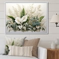 thumbnail image 1 of Designart "Wonders Of Contemporary White Botany" Plants Floater Framed Wall Art Living Room, 1 of 5