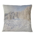 thumbnail image 1 of Designart Wood Winter Glade - Landscape Printed Throw Pillow - 16x16, 1 of 1