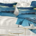 thumbnail image 1 of Designart Wooden Pier and Turquoise Seashore - Pier Seascape Throw Pillow - 12x20, 1 of 5