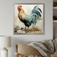 thumbnail image 1 of Designart "Wooden Rustic Rooster Peck IV" Animals Framed Wall Art Decor - Modern Red Chicken Entryway Framed Wall Art, 1 of 6