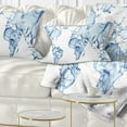 thumbnail image 1 of Designart World Map Water Splash - Abstract Map Throw Pillow - 12x20, 1 of 5