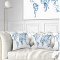 thumbnail image 1 of Designart World Map Water Splash - Abstract Map Throw Pillow - 18x18, 1 of 5