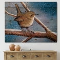 thumbnail image 1 of Designart 'Wren Bird On Branch In Winter' Farmhouse Print on Natural Pine Wood, 1 of 5