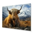 thumbnail image 1 of Designart "Yaks in mountain horizon I" Animals Metal Wall Decor, 1 of 5