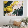 thumbnail image 1 of Designart "Yellow And Green Fluid Stone I" Abstract Marble Canvas Art Print, 1 of 5