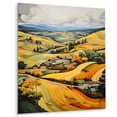 thumbnail image 1 of Designart "Yellow And Green Pastoral Bold horizon II" Countryside Metal Wall Art Prints, 1 of 1