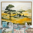 thumbnail image 1 of Designart "Yellow And Green Pastoral Bold horizon III" Modern Floater Framed Wall Decor, 1 of 7
