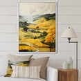 thumbnail image 1 of Designart "Yellow And Green Pastoral Bold horizon V" Countryside Floater Framed Canvas Art Print, 1 of 7