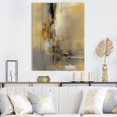 thumbnail image 1 of Designart "Yellow And Grey Beyond The Canvas IV" Abstract Painting Canvas Print, 1 of 5