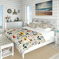 thumbnail image 1 of Designart "Yellow And White Collage From Scandinavia I" Botanical Bedding Covert Set - Bohemian & Eclectic Bed Set With 2 Shams, 1 of 5