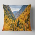 thumbnail image 1 of Designart Yellow Autumn Foliage Over Hills - Landscape Printed Throw Pillow - 16x16, 1 of 4