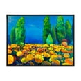 thumbnail image 1 of Designart 'Yellow Blossoming Flowers Landscape With Green Trees' Traditional Framed Canvas Wall Art Print, 1 of 5