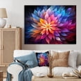 thumbnail image 1 of Designart "Yellow Blue Abstract Fractal delicate Prism" Modern Wall Art Living Room, 1 of 5