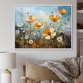 thumbnail image 1 of Designart "Yellow Blue Buttercups Pastel Glow Collage II" Floral Floater Framed Canvas Wall Art, 1 of 7