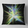 thumbnail image 1 of Designart Yellow Blue Chaos Multicolored Rays - Abstract Throw Pillow - 16x16, 1 of 4