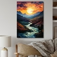thumbnail image 1 of Designart "Yellow Blue Mountains Majestic Palette This" Cottage Canvas Art Print, 1 of 5