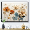 thumbnail image 1 of Designart "Yellow Botanical composition II" Abstract Botanicals Floater Framed Wall Art Print, 1 of 7