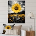 thumbnail image 1 of Designart "Yellow Brown Sunflower landscape Emergent Sunflower II" Floral & Botanical Canvas Print, 1 of 5