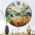 thumbnail image 1 of Designart "Yellow Buttercups Buttercup pasture" Floral Oversized Wall Clock, 1 of 5