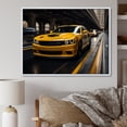 thumbnail image 1 of Designart "Yellow Car On Highway Euphony" Transportation Floater Framed Canvas Print, 1 of 7