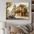 thumbnail image 1 of Designart "Yellow Cuban Architecture" Architecture Floater Framed Canvas Art Print, 1 of 7