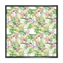 Designart Yellow Flowers 16 in x 16 in Framed Painting Canvas Art Print, by Designart