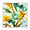 thumbnail image 1 of Designart 'Yellow Flowers and Tropical Foliage III' Modern Framed Canvas Wall Art Print, 1 of 5