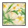thumbnail image 1 of Designart 'Yellow Flowers and Tropical Foliage XI' Traditional Framed Canvas Wall Art Print, 1 of 5