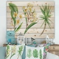 thumbnail image 1 of Designart 'Yellow Flowers and Tropical Foliage XII' Traditional Print on Natural Pine Wood, 1 of 5