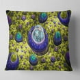 thumbnail image 1 of Designart Yellow Fractal Exotic Planet - Abstract Throw Pillow - 18x18, 1 of 4