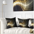 thumbnail image 1 of Designart Yellow Fractal Light Art - Abstract Throw Pillow - 18x18, 1 of 5