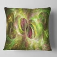 thumbnail image 1 of Designart Yellow Fractal Ornamental Glass - Abstract Throw Pillow - 16x16, 1 of 4