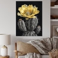 thumbnail image 1 of Designart "Yellow Green Cactus Flower V" Floral Cactus Wall Art Print, 1 of 5