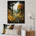 thumbnail image 1 of Designart "Yellow Green Plants captivate Forest I" Floral Floater Framed Canvas Print, 1 of 7