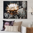 thumbnail image 1 of Designart "Yellow Grey Cactus Scenery" Floral Cactus Wall Art For Kitchen, 1 of 5