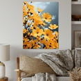 thumbnail image 1 of Designart "Yellow Grey Flowers euphony In Yellow" Floral & Botanical Metal Wall Art Prints, 1 of 5