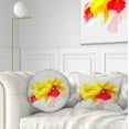 thumbnail image 1 of Designart Yellow Iris Flower with Red Splashes - Floral Throw Pillow - 12x20, 1 of 5