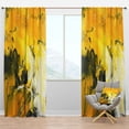 thumbnail image 1 of Designart 'Yellow Marbled II' Modern & Contemporary Blackout Curtain Panel, 1 of 4