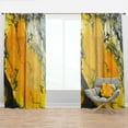 thumbnail image 1 of Designart 'Yellow Marbled III' Modern & Contemporary Curtain Panel, 1 of 4