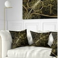 thumbnail image 1 of Designart Yellow Metallic Fabric Pattern - Abstract Throw Pillow - 16x16, 1 of 5