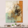 thumbnail image 1 of Designart "Yellow Orange Captivating Liquid Ink" Abstract Marble Wall Decor, 1 of 5