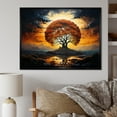 thumbnail image 1 of Designart "Yellow Orange Oak Tree Rooted " Floral Floater Framed Wall Decor, 1 of 7