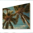 thumbnail image 1 of Designart "Yellow Palm Trees landscape V" Floral Print on Natural Pine Wood, 1 of 5