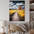 thumbnail image 1 of Designart "Yellow Prairies The Road Less Traveled VI" Floral Canvas Art Print, 1 of 5