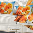 thumbnail image 1 of Designart Yellow Spring Flowers on Blue - Floral Throw Pillow - 12x20, 1 of 5
